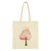 Pink Watercolor Tree Tote Bag, Aesthetic Reusable Shopping Bag, Cute Art Print Tote, Pastel Color Eco Bag, Stylish Grocery Bag - Tawshia